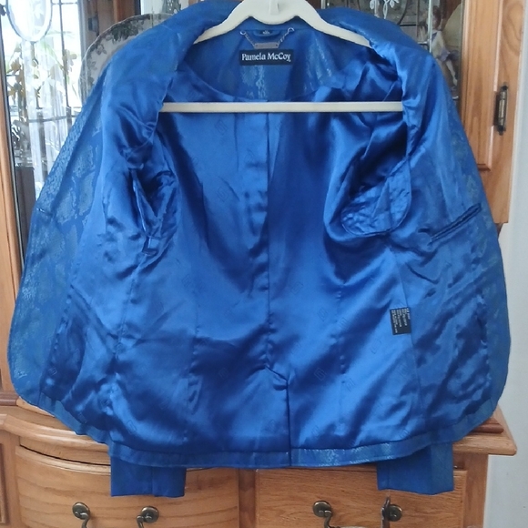 Pamela McCoy Vibrant Blue Textured Blazer - Picture 8 of 12